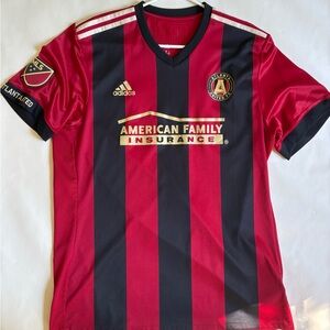 Adidas Men’s Authentic Atlanta United Inaugural 2017 Red and Black Jersey XL